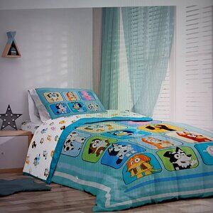 NWB/BLUEY 7pc. Themed Cartoon Full  Comforter Set